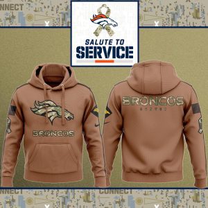 Denver Broncos NFL Salute To Service 2023 Veteran New Logo 3D Hoodie HSL1074