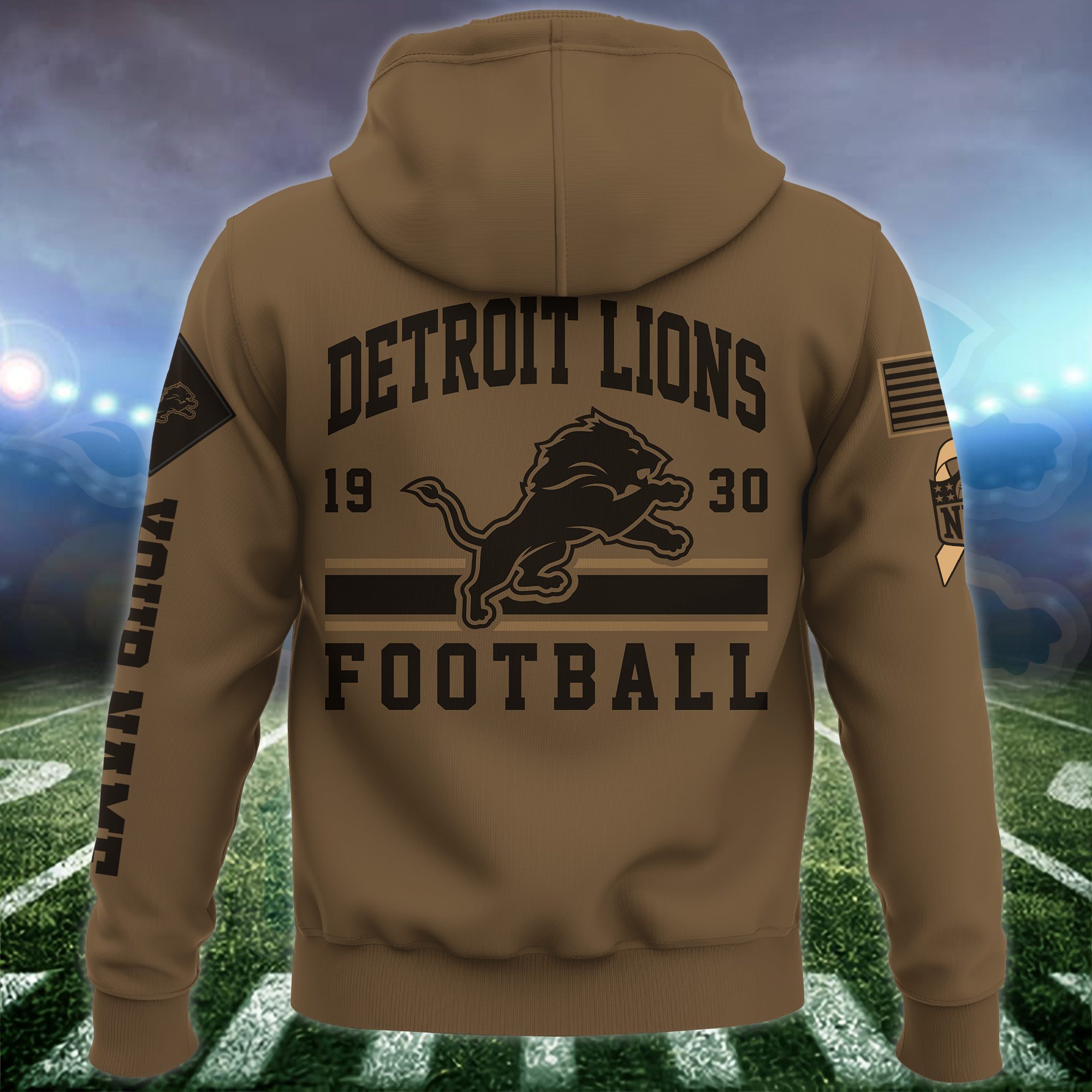 Detroit-Lions-NFL-Brown-Salute-To-Service-2023-Veteran-3D-Hoodie-Custom-Your-Name-HSL1139-2