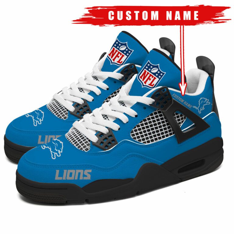 Detroit-Lions-NFL-Premium-Jordan-4-Sneaker-Personalized-Name-Shoes-JD4729 Detroit Lions NFL Premium Jordan 4 Sneaker Personalized Name Shoes JD4729