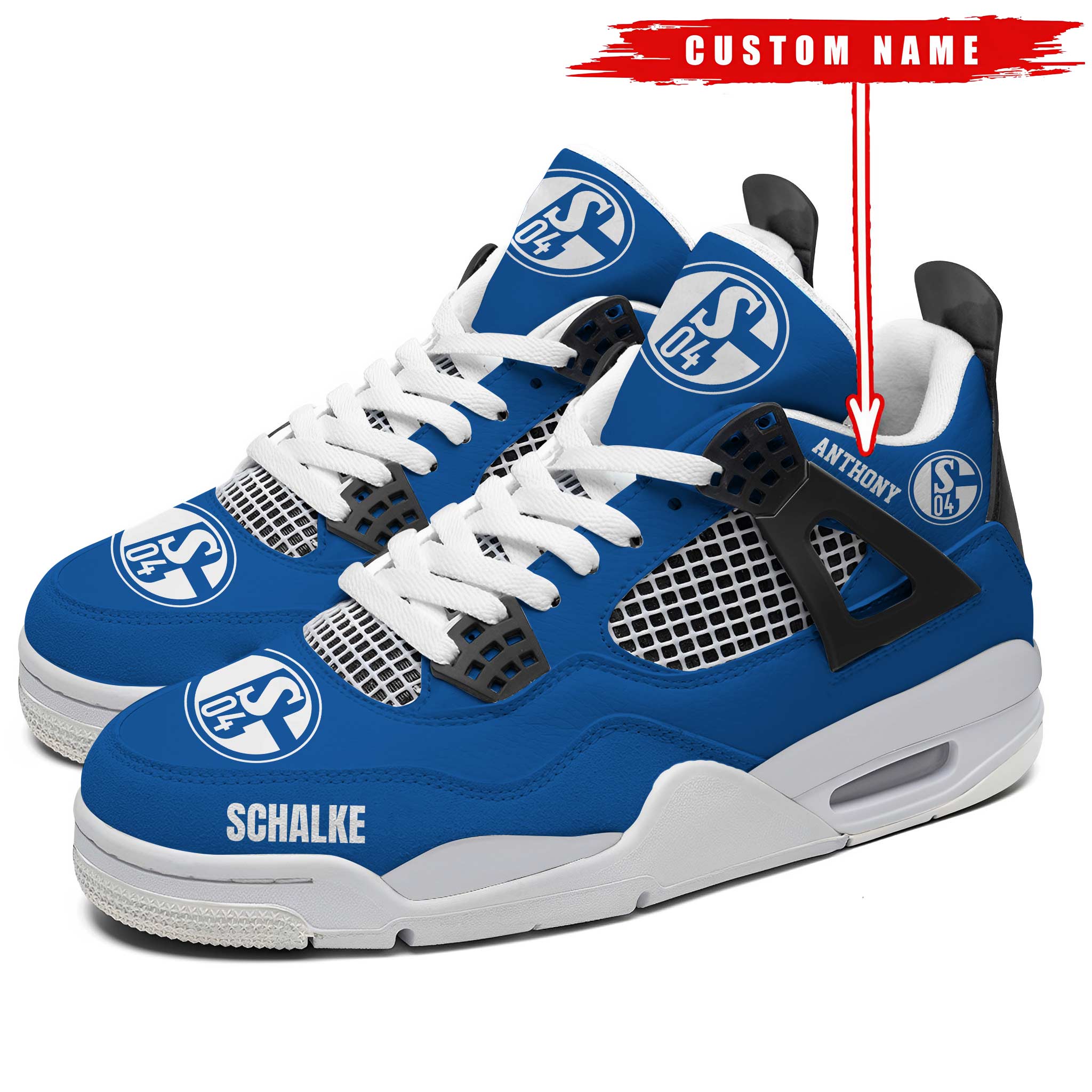 FC-Schalke-04-Bundesliga-Premium-Sneaker-Jordan-4-Personalized-Name-Shoes-JD4699 FC Schalke 04 Bundesliga Premium Sneaker Jordan 4 Personalized Name Shoes JD4699