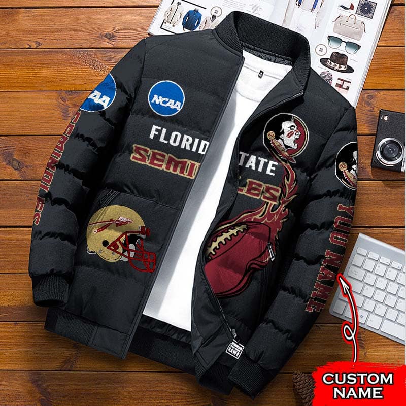 Florida-State-Seminoles-NCAA-Premium-Puffer-Down-Jacket-Personalized-Name Florida State Seminoles NCAA Premium Puffer Down Jacket Personalized Name