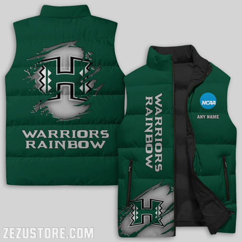 Hawaii-Rainbow-Warriors-NCAA-Sleeveless-Down-Jacket-Sleeveless-Vest Hawaii Rainbow Warriors NCAA Sleeveless Down Jacket Sleeveless Vest