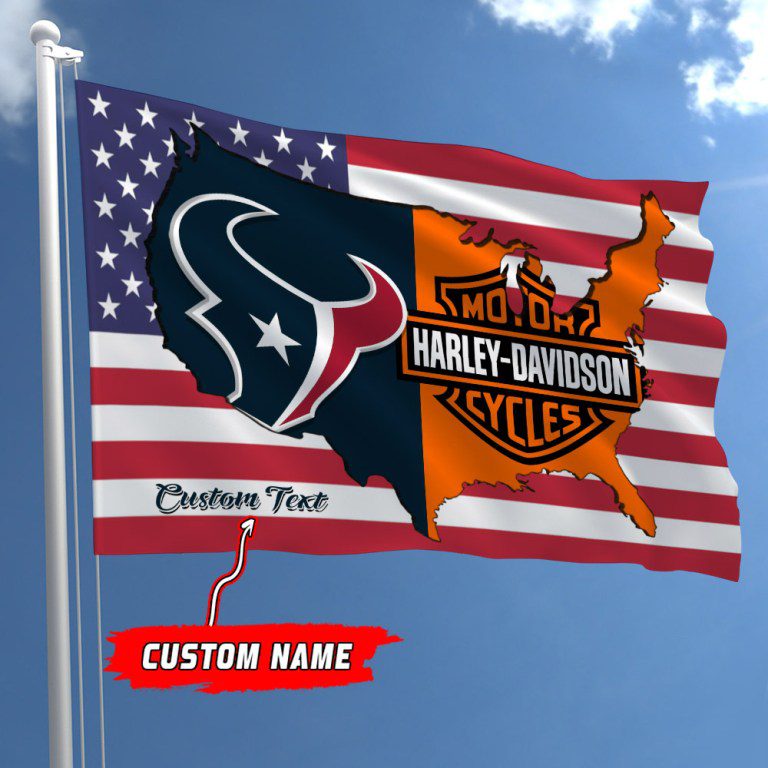 Houston-Texans-NFL-Harley-Davidson-Fly-Flag-Outdoor-Flag-FI466 Houston Texans NFL Harley Davidson Fly Flag Outdoor Flag FI466