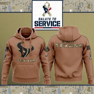 Houston Texans NFL Salute To Service 2023 Veteran New Logo 3D Hoodie HSL1077