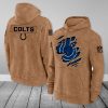 Indianapolis Colts NFL Brown Distressed Logo Salute To Service 2023 3D Hoodie HSL1046