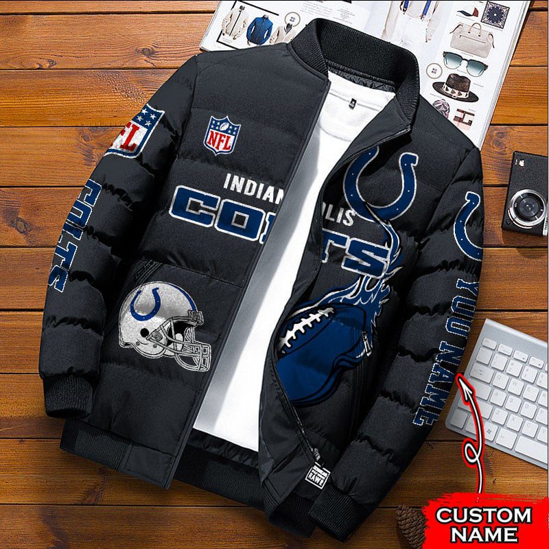 Indianapolis-Colts-NFL-Premium-Puffer-Down-Jacket-Personalized-Name Indianapolis Colts NFL Premium Puffer Down Jacket Personalized Name