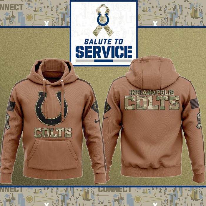 Indianapolis Colts NFL Salute To Service 2023 Veteran New Logo 3D Hoodie HSL1078