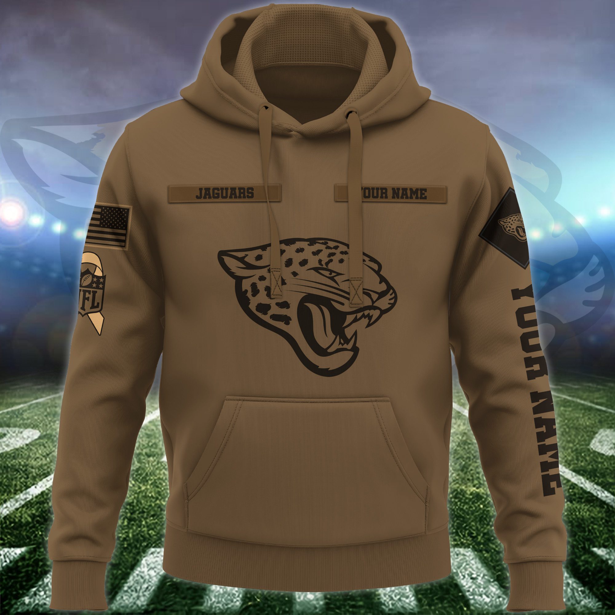 Jacksonville-Jaguars-NFL-Brown-Salute-To-Service-2023-Veteran-3D-Hoodie-Custom-Your-Name-HSL1143-1