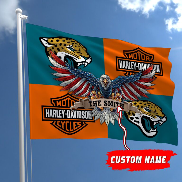Jacksonville-Jaguars-NFL-Harley-Davidson-Fly-Flag-Outdoor-Flag-FI469 Jacksonville Jaguars NFL Harley Davidson Fly Flag Outdoor Flag FI469