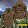 Kansas City Chiefs NFL Brown Salute To Service 2023 Veteran 3D Hoodie Custom Your Name HSL1144