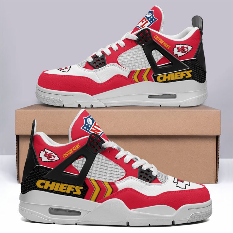 Kansas-City-Chiefs-NFL-Premium-Jordan-4-Sneaker-Personalized-Name-Shoes-JD4740 Kansas City Chiefs NFL Premium Jordan 4 Sneaker Personalized Name Shoes JD4740