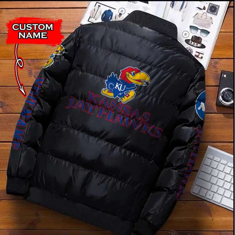 Kansas-Jayhawks-NCAA-Premium-Puffer-Down-Jacket-Personalized-Name-1