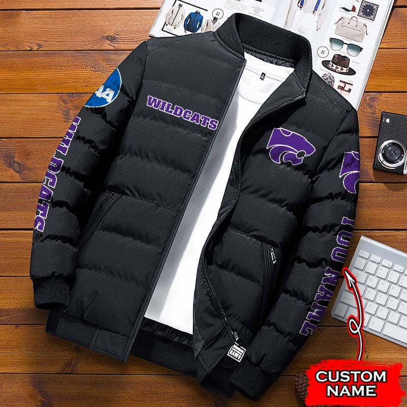 Kansas-State-Wildcats-NCAA-Premium-Puffer-Down-Jacket-Personalized-Name Kansas State Wildcats NCAA Premium Puffer Down Jacket Personalized Name
