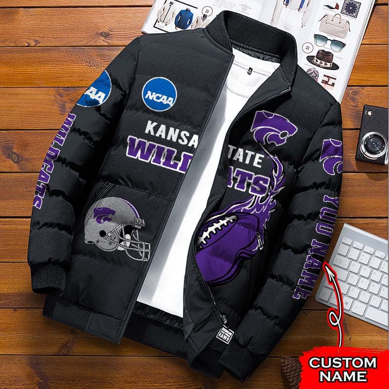 Kansas-State-Wildcats-NCAA-Premium-Puffer-Down-Jacket-Personalized-Name Kansas State Wildcats NCAA Premium Puffer Down Jacket Personalized Name