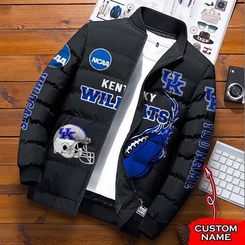 Kentucky-Wildcats-NCAA-Premium-Puffer-Down-Jacket-Personalized-Name Kentucky Wildcats NCAA Premium Puffer Down Jacket Personalized Name