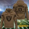 Las Vegas Raiders NFL Brown Salute To Service 2023 Veteran 3D Hoodie Custom Your Name HSL1145