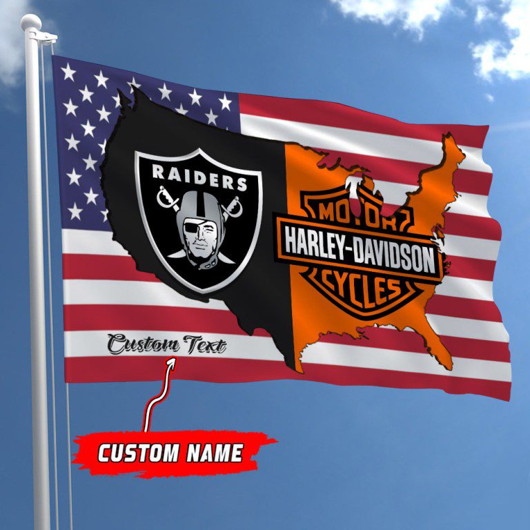Las-Vegas-Raiders-NFL-Harley-Davidson-Fly-Flag-Outdoor-Flag-FI474 Las Vegas Raiders NFL Harley Davidson Fly Flag Outdoor Flag FI474