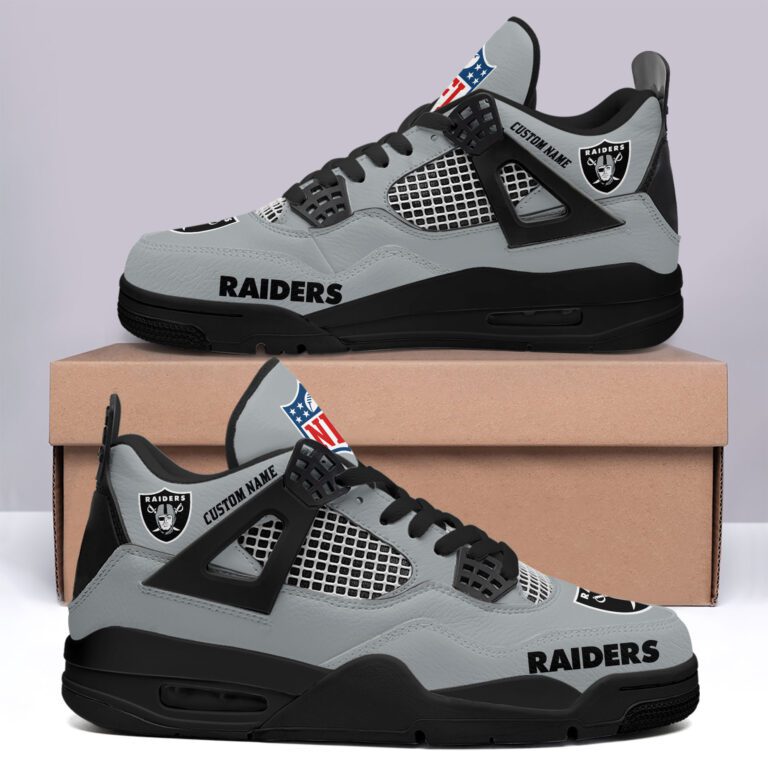 Las-Vegas-Raiders-NFL-Premium-Jordan-4-Sneaker-Personalized-Name-Shoes-JD4741-1