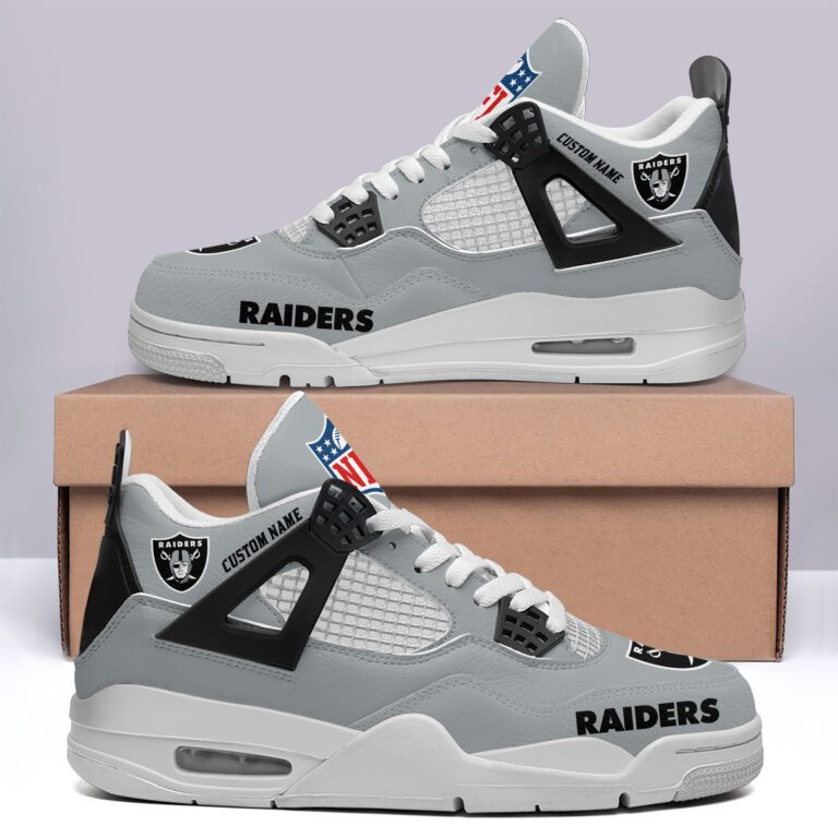 Las-Vegas-Raiders-NFL-Premium-Jordan-4-Sneaker-Personalized-Name-Shoes-JD4741-2