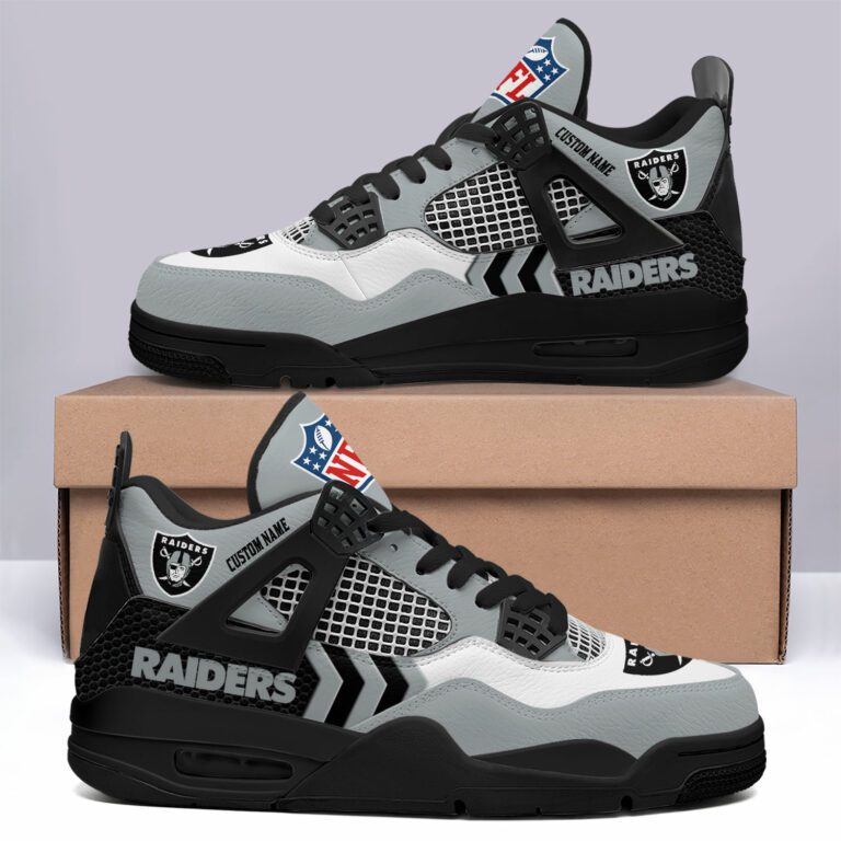 Las-Vegas-Raiders-NFL-Premium-Jordan-4-Sneaker-Personalized-Name-Shoes-JD4742-1