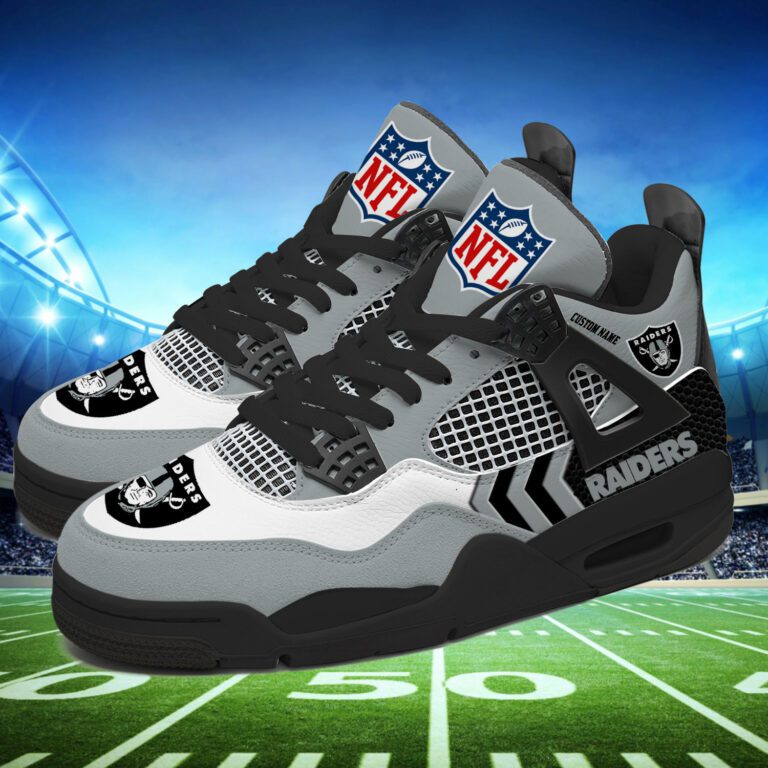 Las-Vegas-Raiders-NFL-Premium-Jordan-4-Sneaker-Personalized-Name-Shoes-JD4742-2