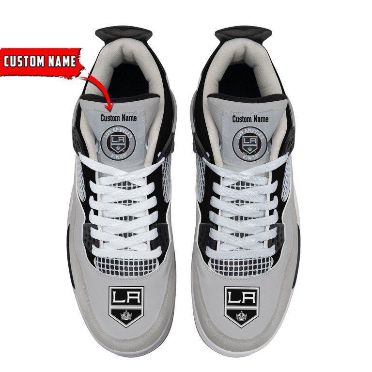 Los-Angeles-Kings-NHL-Premium-Jordan-4-Sneaker-Personalized-Name-Shoes-JD4657-1