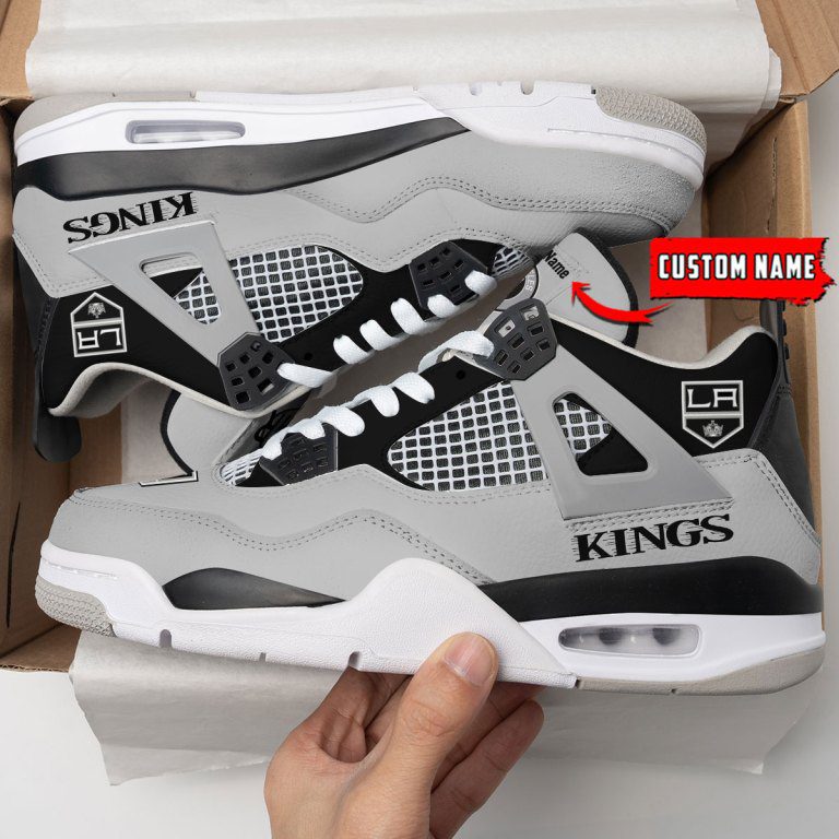 Los-Angeles-Kings-NHL-Premium-Jordan-4-Sneaker-Personalized-Name-Shoes-JD4657 Los Angeles Kings NHL Premium Jordan 4 Sneaker Personalized Name Shoes JD4657
