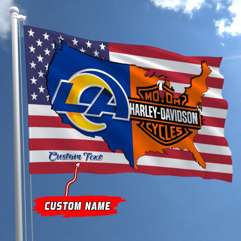 Los-Angeles-Rams-NFL-Harley-Davidson-Fly-Flag-Outdoor-Flag-FI478 Los Angeles Rams NFL Harley Davidson Fly Flag Outdoor Flag FI478