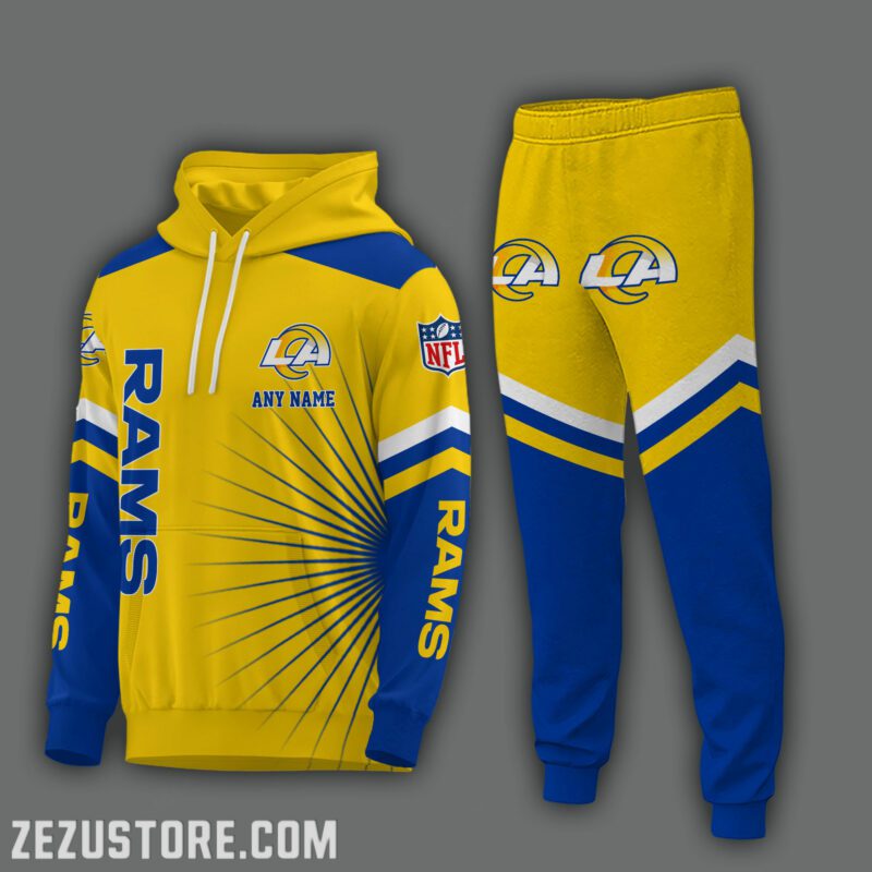 Los-Angeles-Rams-NFL-Premium-Sport-3D-Hoodie-Jogger-Personalized-Name-CHJ1556 Los Angeles Rams NFL Premium Sport 3D Hoodie & Jogger Personalized Name CHJ1556