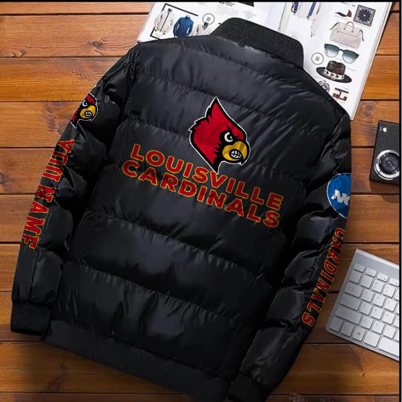 Louisville-Cardinals-NCAA-Premium-Puffer-Down-Jacket-Personalized-Name-1