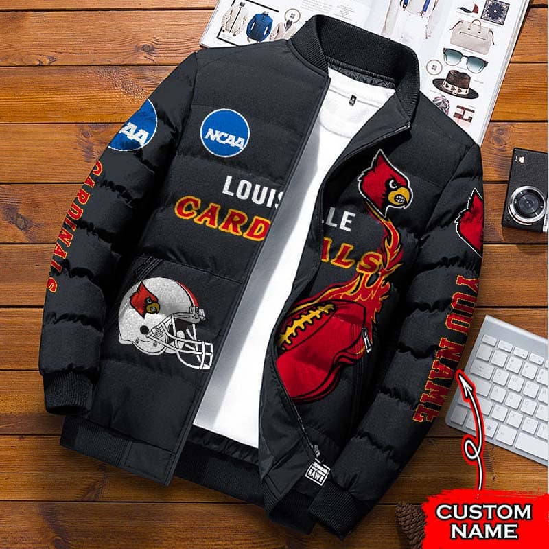 Louisville-Cardinals-NCAA-Premium-Puffer-Down-Jacket-Personalized-Name Louisville Cardinals NCAA Premium Puffer Down Jacket Personalized Name