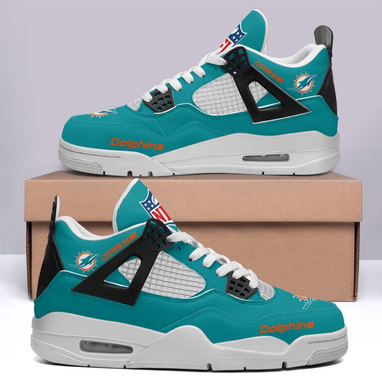 Miami-Dolphins-NFL-Premium-Jordan-4-Sneaker-Personalized-Name-Shoes-JD4747-1