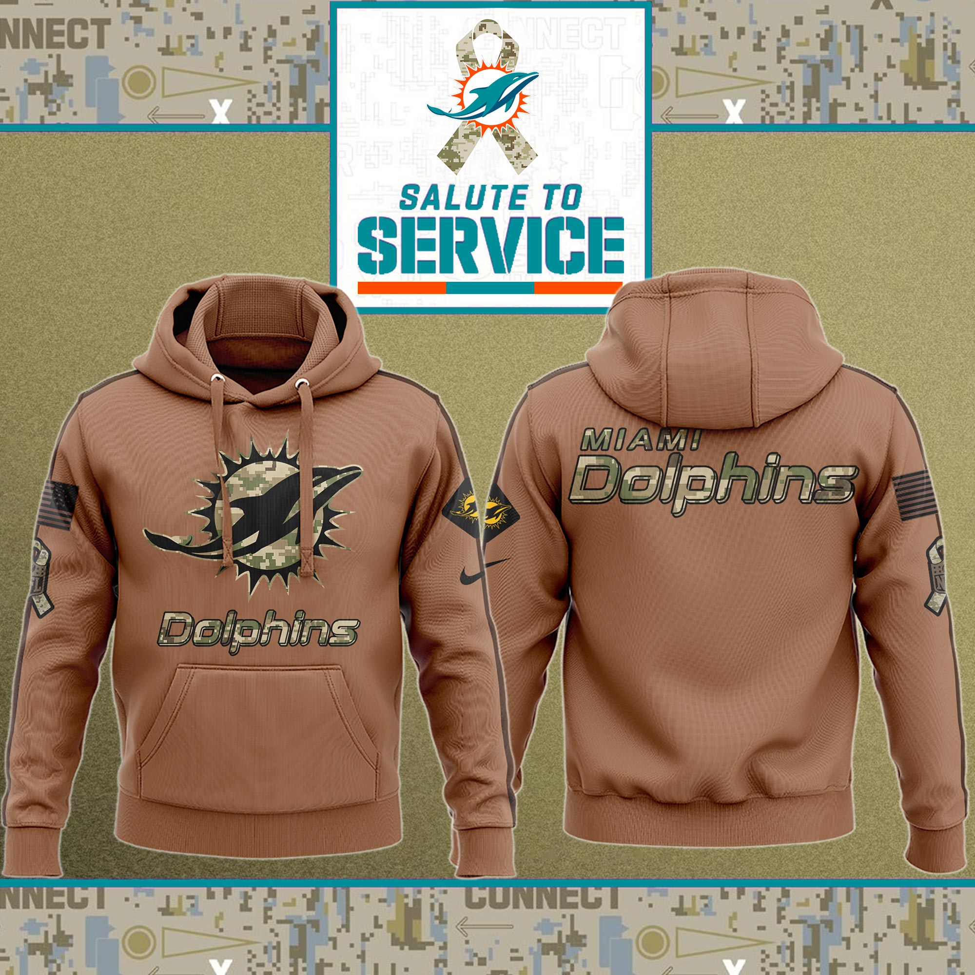 Miami-Dolphins-NFL-Salute-To-Service-2023-Veteran-New-Logo-3D-Hoodie-HSL1084 Miami Dolphins NFL Salute To Service 2023 Veteran New Logo 3D Hoodie HSL1084