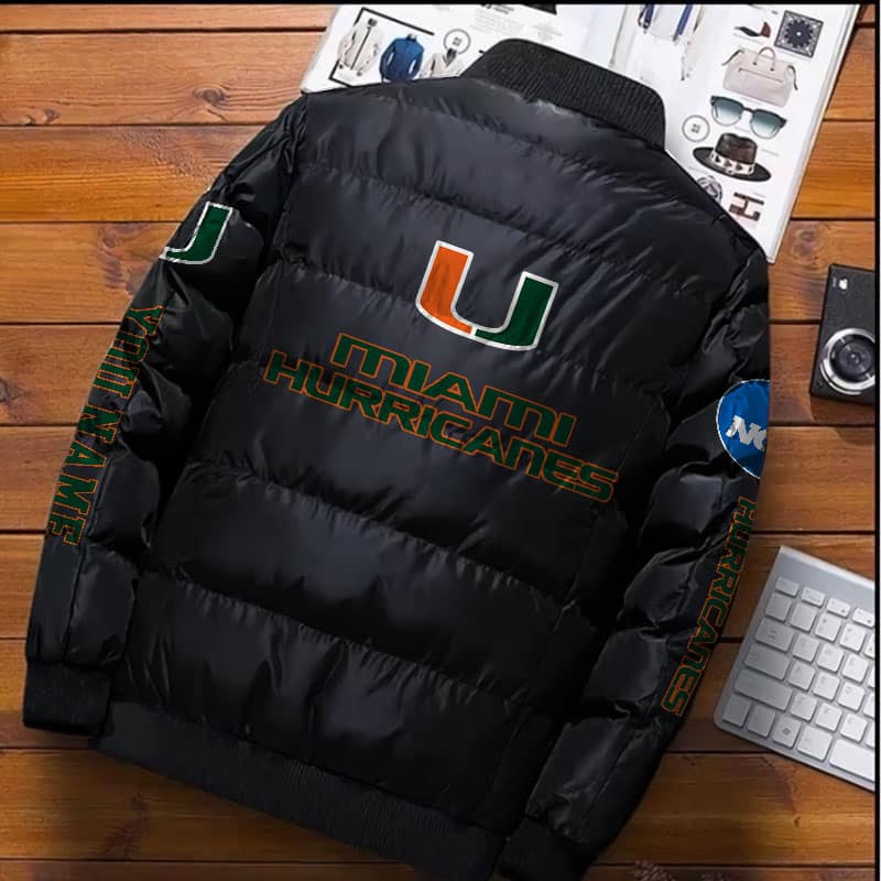 Miami-Hurricanes-NCAA-Premium-Puffer-Down-Jacket-Personalized-Name-1