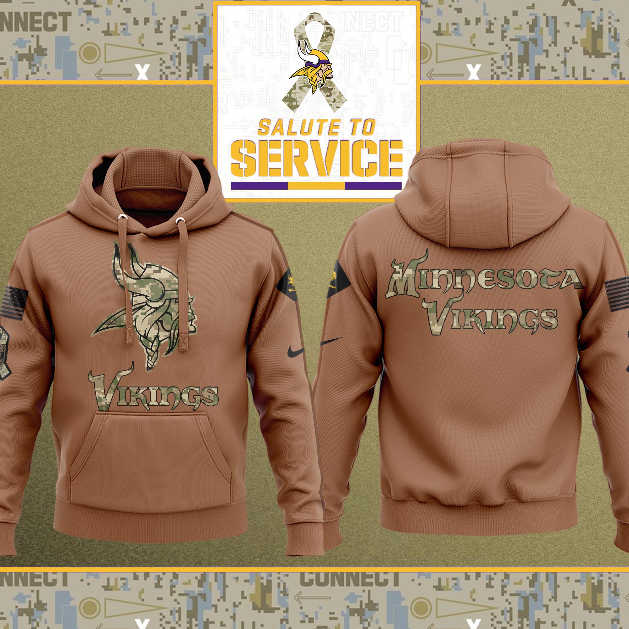 Minnesota-Vikings-NFL-Salute-To-Service-2023-Veteran-New-Logo-3D-Hoodie-HSL1085 Minnesota Vikings NFL Salute To Service 2023 Veteran New Logo 3D Hoodie HSL1085