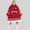 NBA Chicago Bulls Personalized Oodie Blanket Hoodie Wearable Blanket Snuggie Hoodie