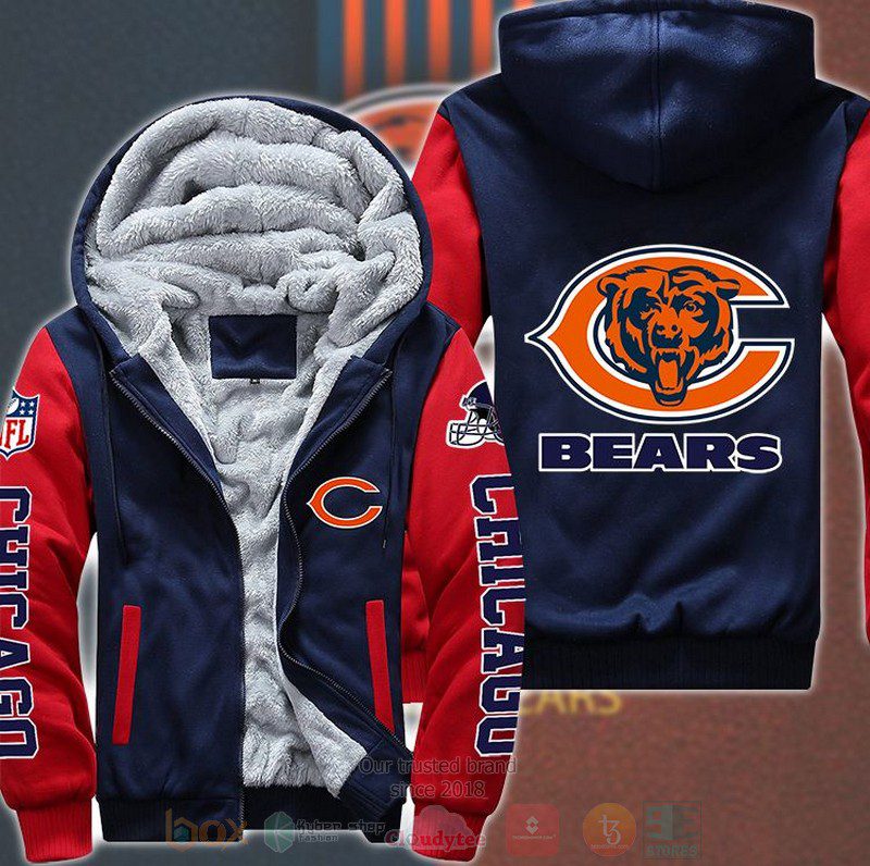 NFL-Chicago-Bears-Logos-Parka-Jacket-Fleece-Coat-Winter-PJF1091-3