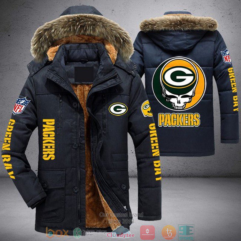 NFL-Green-Bay-Packers-Skull-logo-Parka-Jacket-Fleece-Coat-Winter-PJF1123-1