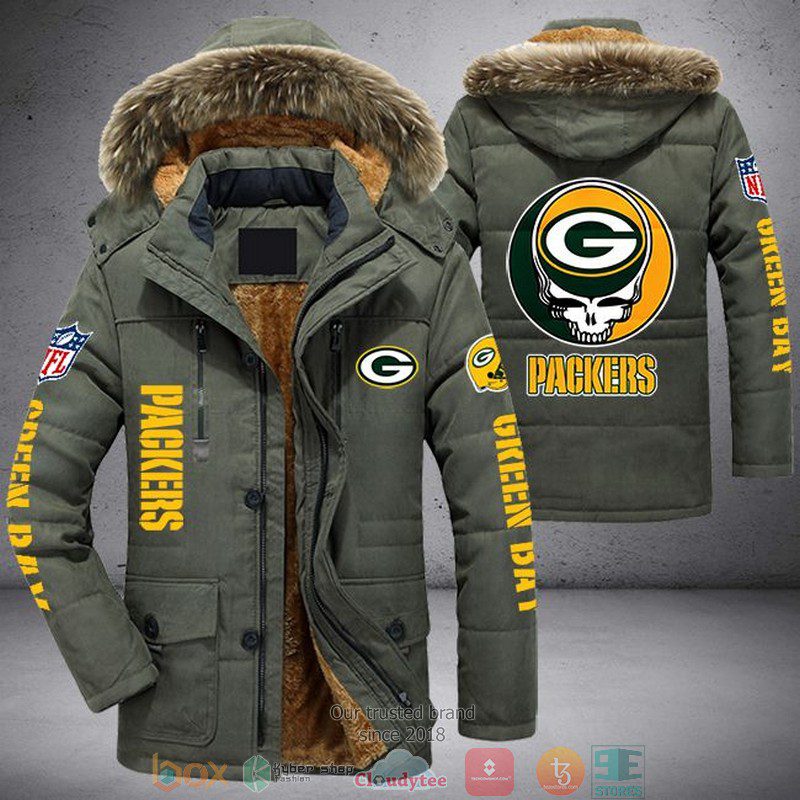 NFL-Green-Bay-Packers-Skull-logo-Parka-Jacket-Fleece-Coat-Winter-PJF1123-2