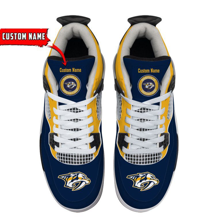 Nashville-Predators-NHL-Premium-Jordan-4-Sneaker-Personalized-Name-Shoes-JD4660-1