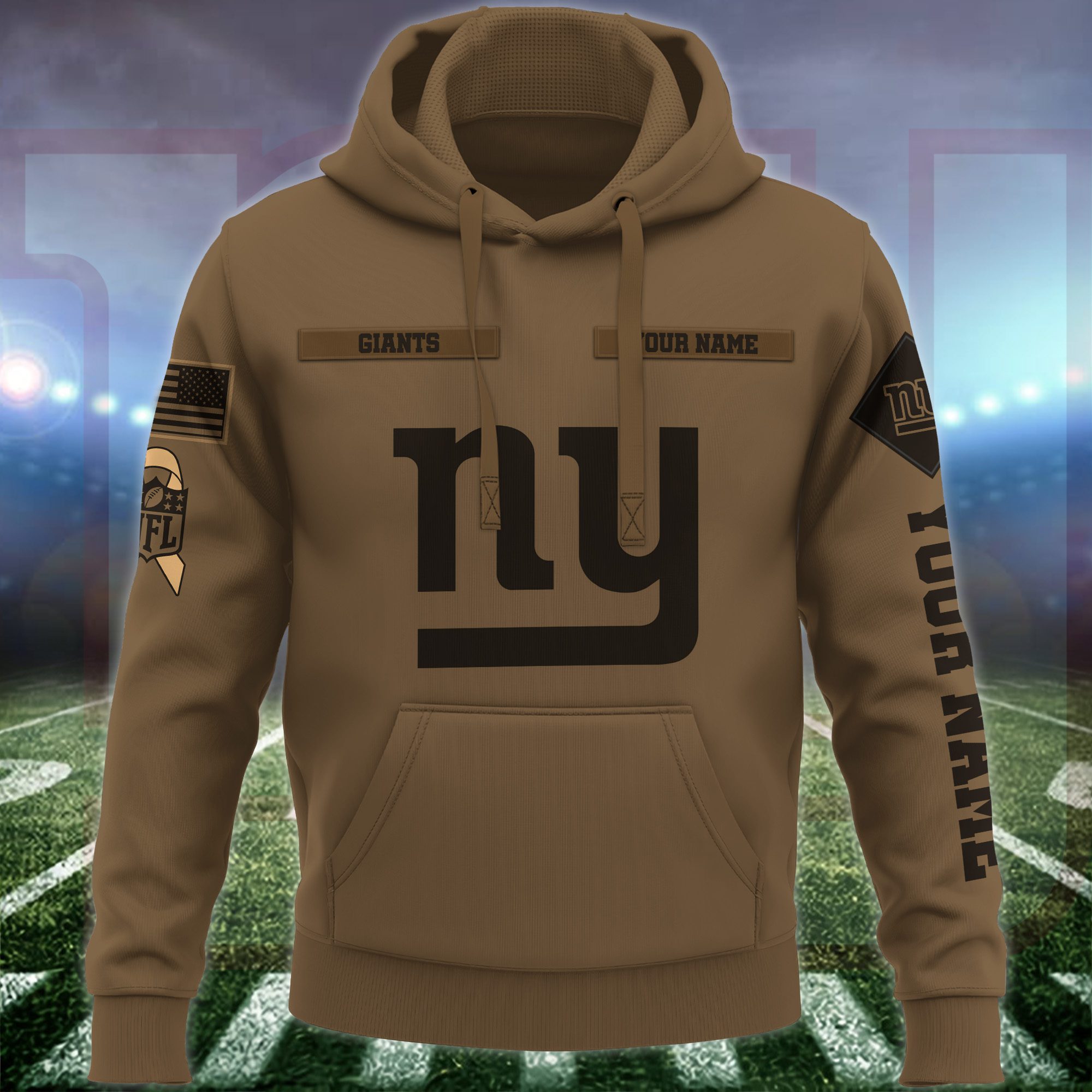 New-York-Giants-NFL-Brown-Salute-To-Service-2023-Veteran-3D-Hoodie-Custom-Your-Name-HSL1152-1
