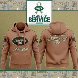 New York Jets NFL Salute To Service 2023 Veteran New Logo 3D Hoodie HSL1089