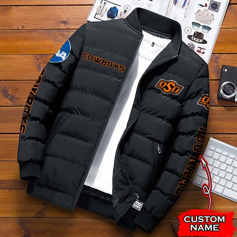 Oklahoma-State-Cowboys-NCAA-Premium-Puffer-Down-Jacket-Personalized-Name Oklahoma State Cowboys NCAA Premium Puffer Down Jacket Personalized Name