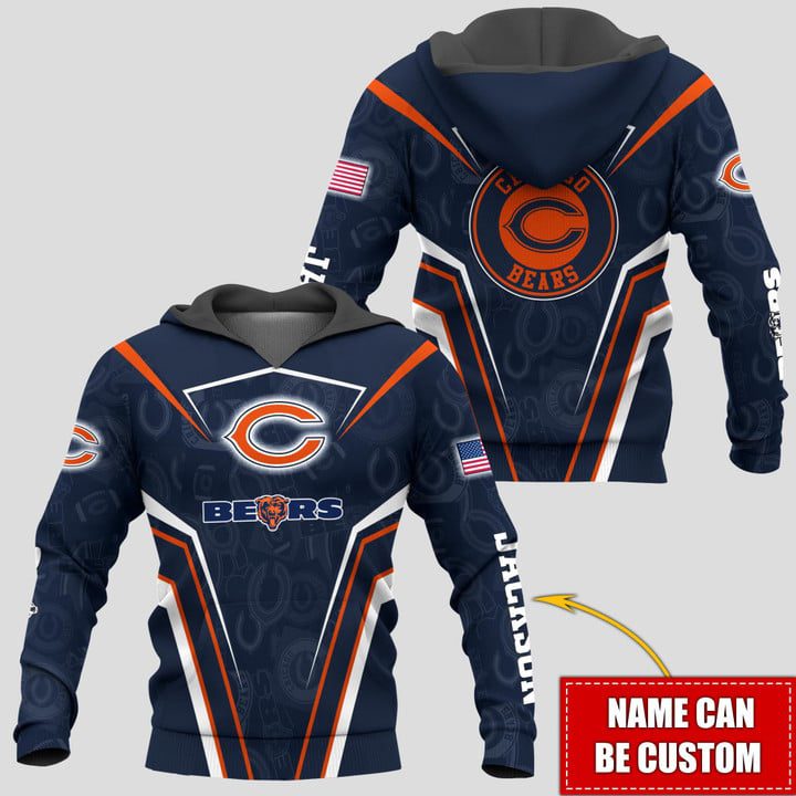 Personalized-Name-Chicago-Bears-NFL-Combo-Sport-3D-Hoodie-Zip-Hoodie-Sweatshirt-Tshirt-Jogger-1