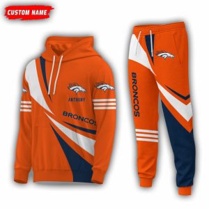 Personalized Name Denver Broncos NFL Combo Sport 3D Hoodie - Zip Hoodie - Sweatshirt - Tshirt & Jogger