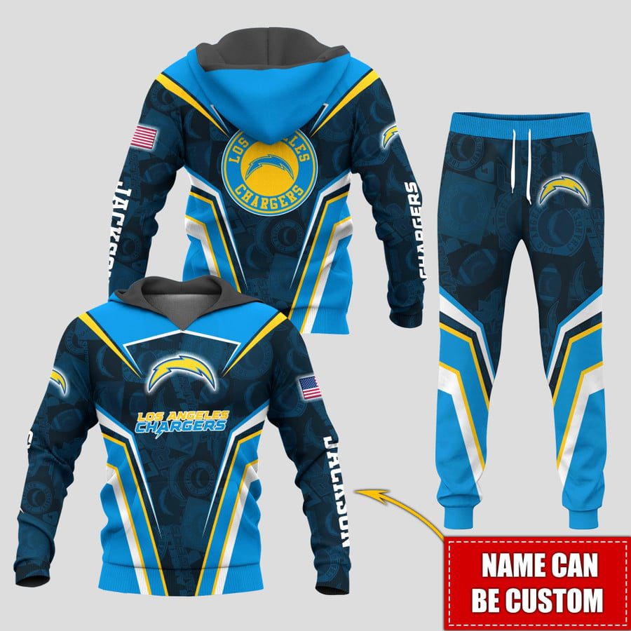 Personalized-Name-Los-Angeles-Chargers-NFL-Combo-Sport-3D-Hoodie-Zip-Hoodie-Sweatshirt-Tshirt-Jogger Personalized Name Los Angeles Chargers NFL Combo Sport 3D Hoodie - Zip Hoodie - Sweatshirt - Tshirt & Jogger