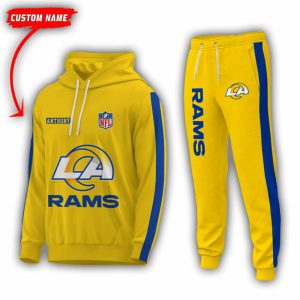 Personalized Name Los Angeles Rams NFL Combo Sport 3D Hoodie - Zip Hoodie - Sweatshirt - Tshirt & Jogger