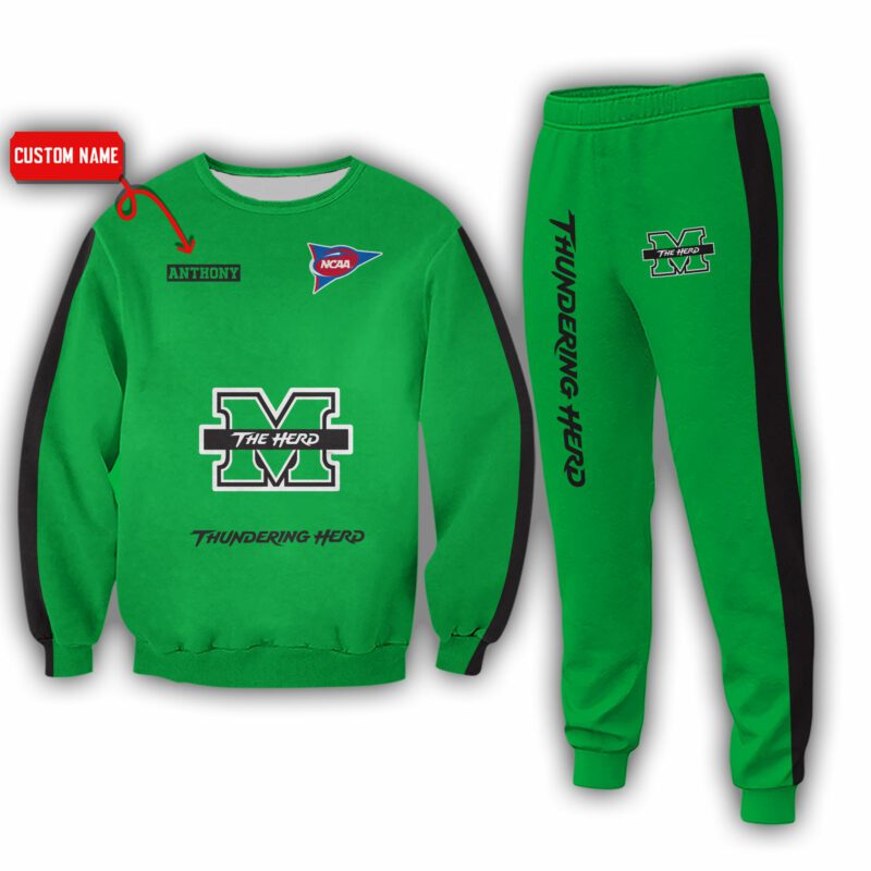 Personalized-Name-Marshall-Thundering-Herd-NCAA-Combo-Sport-3D-Hoodie-Zip-Hoodie-Sweatshirt-Tshirt-Jogger-2