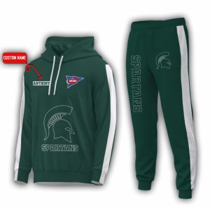 Personalized Name Michigan State Spartans NCAA Combo Sport 3D Hoodie - Zip Hoodie - Sweatshirt - Tshirt & Jogger
