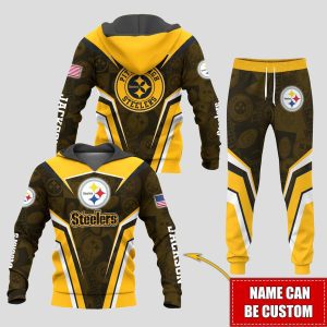 Personalized Name Pittsburgh Steelers NFL Combo Sport 3D Hoodie - Zip Hoodie - Sweatshirt - Tshirt & Jogger